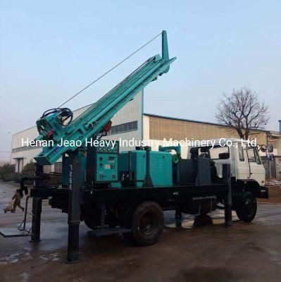 350m Truck Mounted Top Drive Head Hydraulic Borehole Water Well Drilling Rig