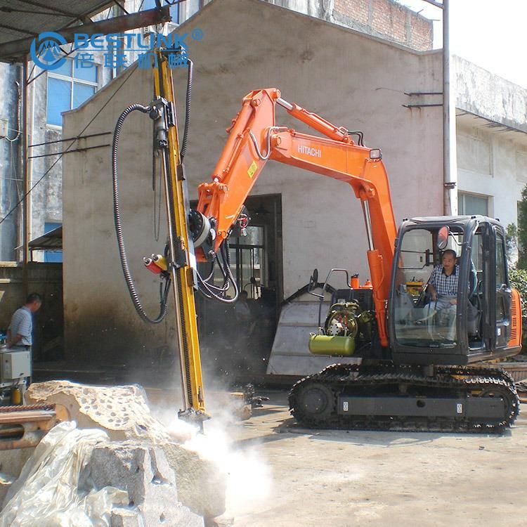 Mining Excavator Mounted Drilling Attachment