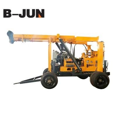 Modern Simple Borehole Drilling Machine 500m Wheel Core Sampling Drilling Rig