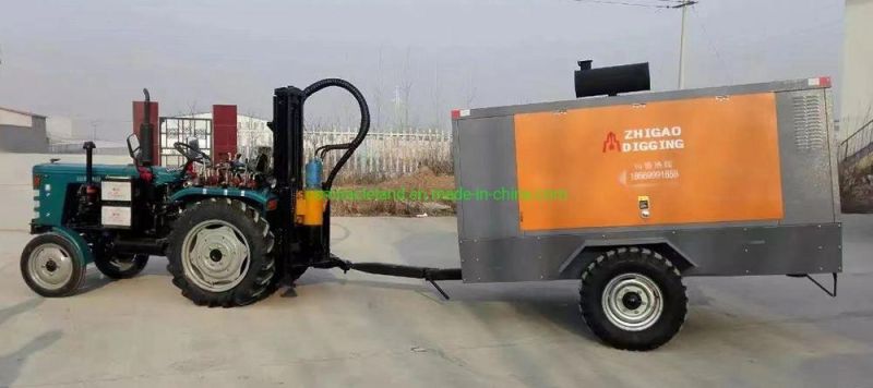 Tractor Hydraulic Rotary Head DTH Rock Borehole Water Well Drilling Machine (KYT-200)