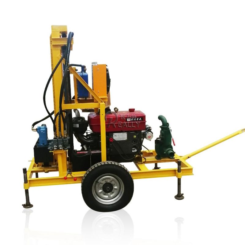 22/35HP Diesel Deep Borehole Water Well Drilling Machine for Sale Hydraulic Mine Drilling Rig Hole Drilling Machines