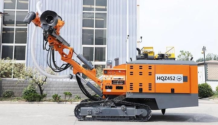 Hole Depth 20m Diesel Crawler Type Pneumatic Blast Hole Rock Drilling Machine with Air Compressor