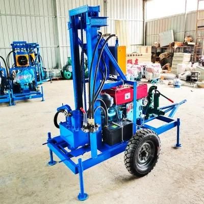 50m 60m 80m 100m Portable Diesel Electric Rock Drill Machine Water Well Drilling Rig