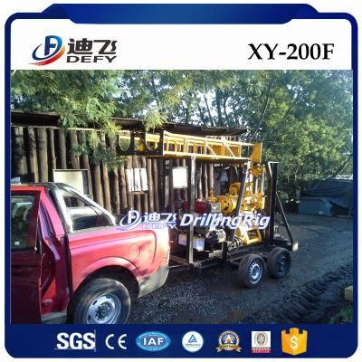 2022 Hot Sale Hydraulic Control Trailer Mounted Drill Rig for Water Boring