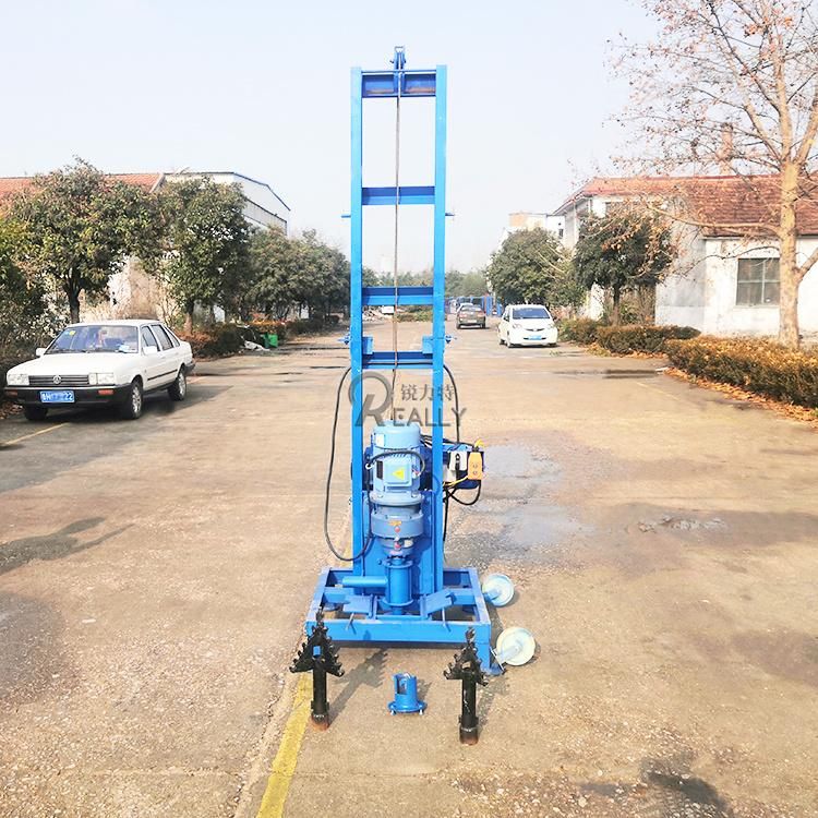 4kw Hydraulic Electric Water Well Drilling Rig Machine Price 80m Deep Borehole Drilling Machine Portable Rig Mining for Water