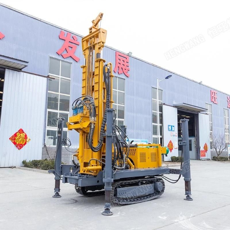 Fully Hydraulic Control 260m Depth Rock Drilling Machine / Air DTH Water Well Bore Hole Drilling Rig