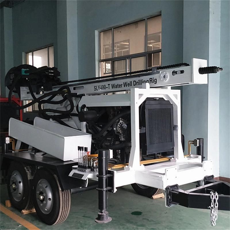 Wheeled Borehole Water Well Drilling Rig Machine Price