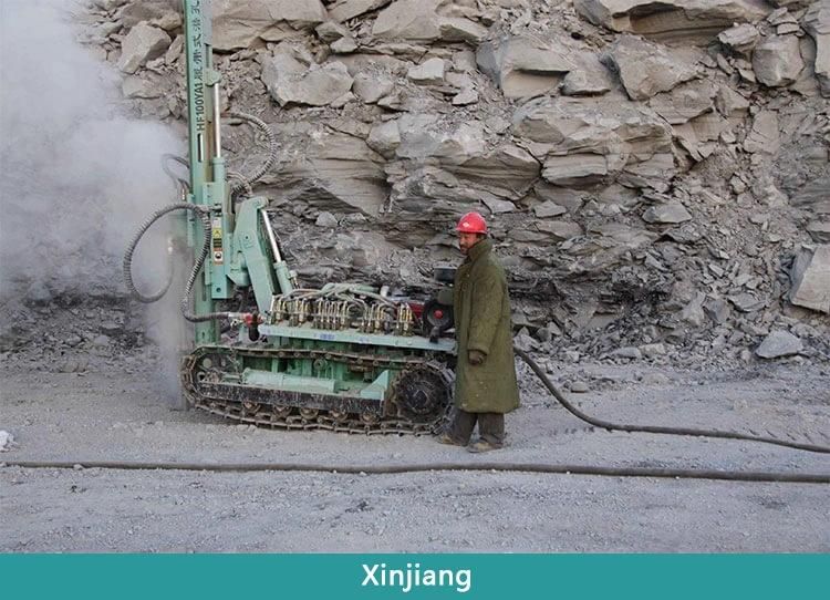 China Factory Suppiler Mobile Air Compressor Blast Hole Drilling Rig