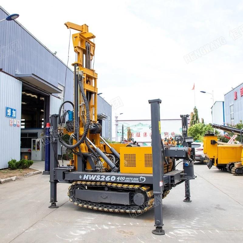 Fully Hydraulic Control 260m Depth Rock Drilling Machine / Air DTH Water Well Bore Hole Drilling Rig