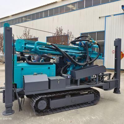 Crawler Hydraulic Machine Dual Motors Provide Power Deep Borehole Water Well Drilling Rig