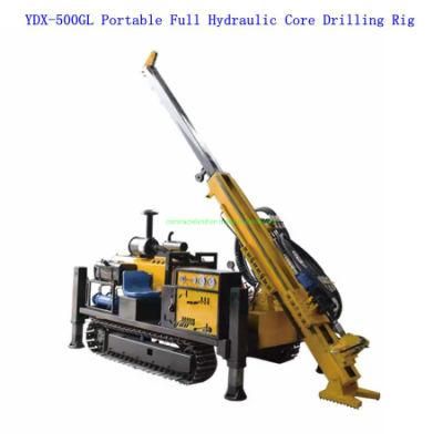 Crawler Portable Full Hydraulic Power Head Wireline Core Drilling Rig (YDX-500GL)