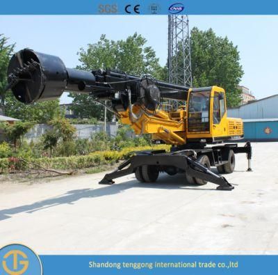 15m Depth Wheeled Large Hole Spiral Foundation Pile Driver