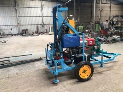 100m Deep Hydraulic Borehole Water Well Drilling Rig Machine