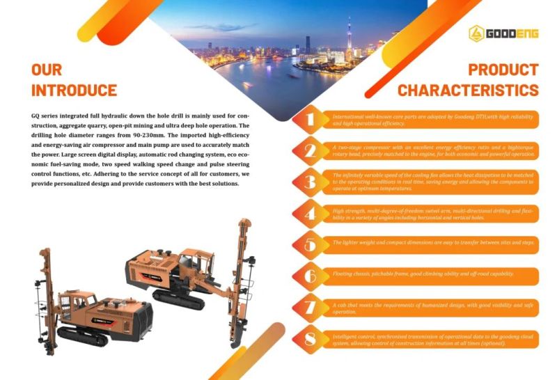 Crawler Mounted Hydraulic Surface Down The Hole Drilling Rig