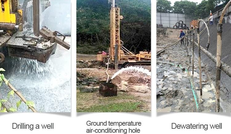 Drilling Depth 260m Air Powered Hydraulic Hard Rock Pneumatic Rock Drill Machine
