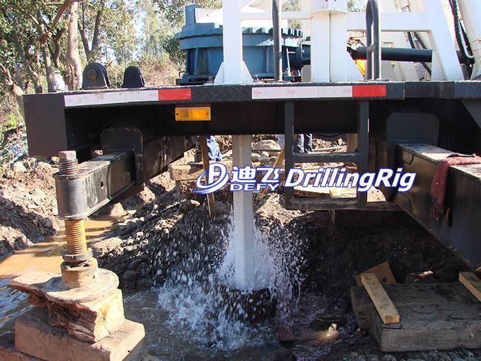 200m Hydraulic Truck Rotary Borehole Drill Water Well Drilling Rig