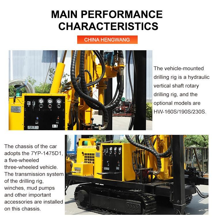 Good Performance 100m Portable Water Well Borehole Drilling Machine