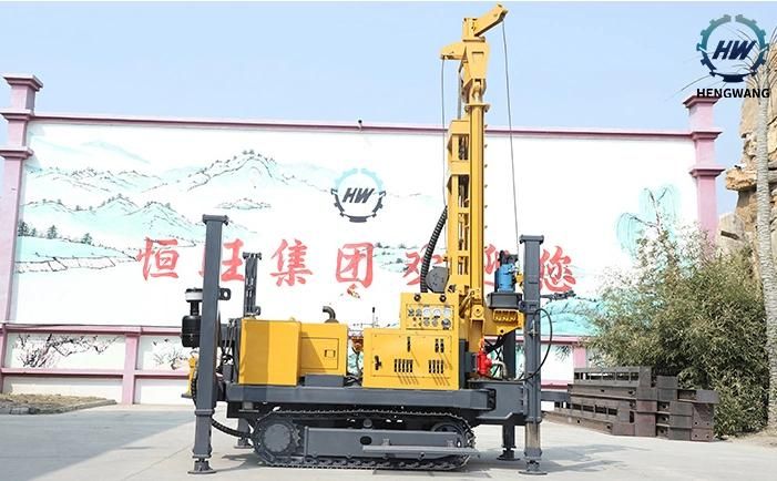 Convenient and Flexible 260m Depth Trailer Mounted Borehole Water Well Pneumatic Drill Rig