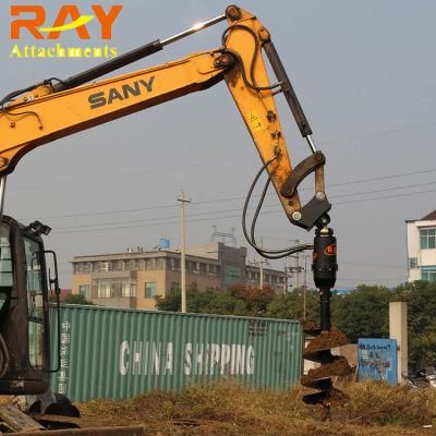 Ray Professional Hydraulic Earth Auger Motor Rock Drilling Machine Hole Digging Auger for Mini Excavators Used