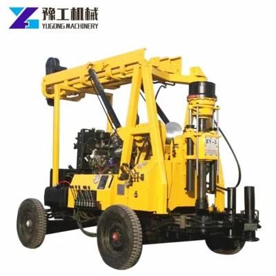 100-800m Trailer Hydraulic Water Well Drill Rigs Diesel Engine Mine Explore Drill Machine