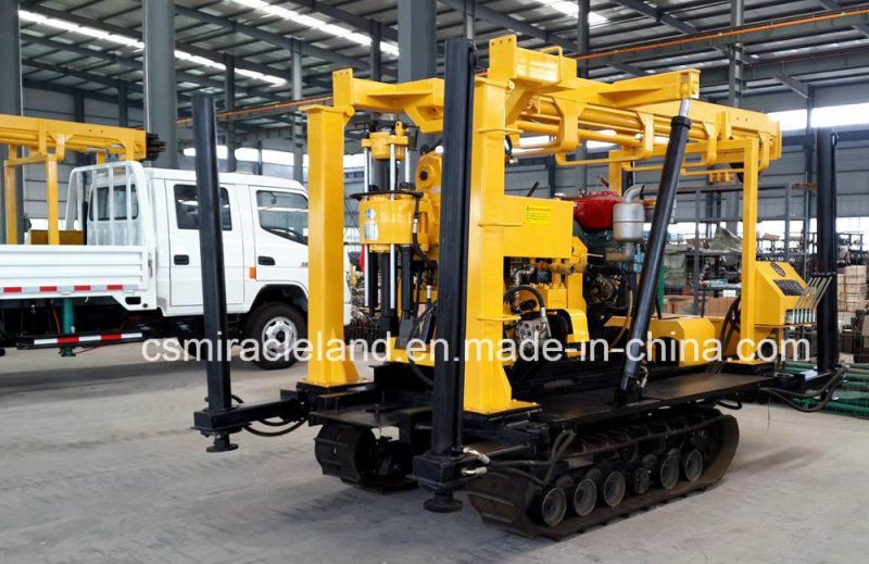 200m Hydraulic Crawler Mounted Rotary Rock Water Well Borehole Drilling Rig (YZJ-200)