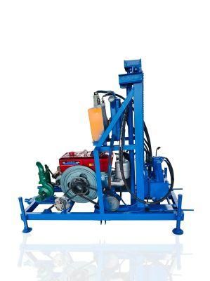100m Deepth Portable Borehole Well Drilling Rig Diesel 22HP Drilling Rig Machine Water Well Drilling Machine