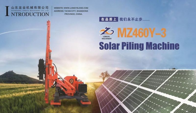 Solar Small Power Station Ground Screw Ramming Pile Driver Piling Machine