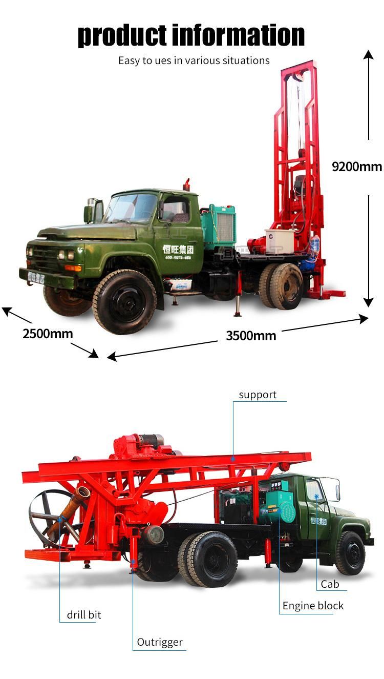 Portable Rotary Large Diameter Water Bore Well Drilling Machine