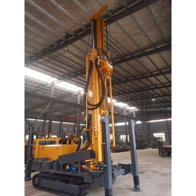 Hydraulic Pneumatic Rotary Drill Machine / Water Well Drilling Rig with Crawler