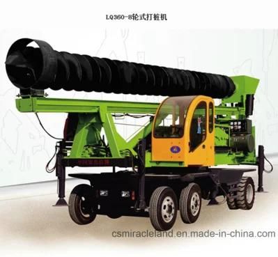 Lq360-8 Wheel Type Long Auger Pile Drilling Rig