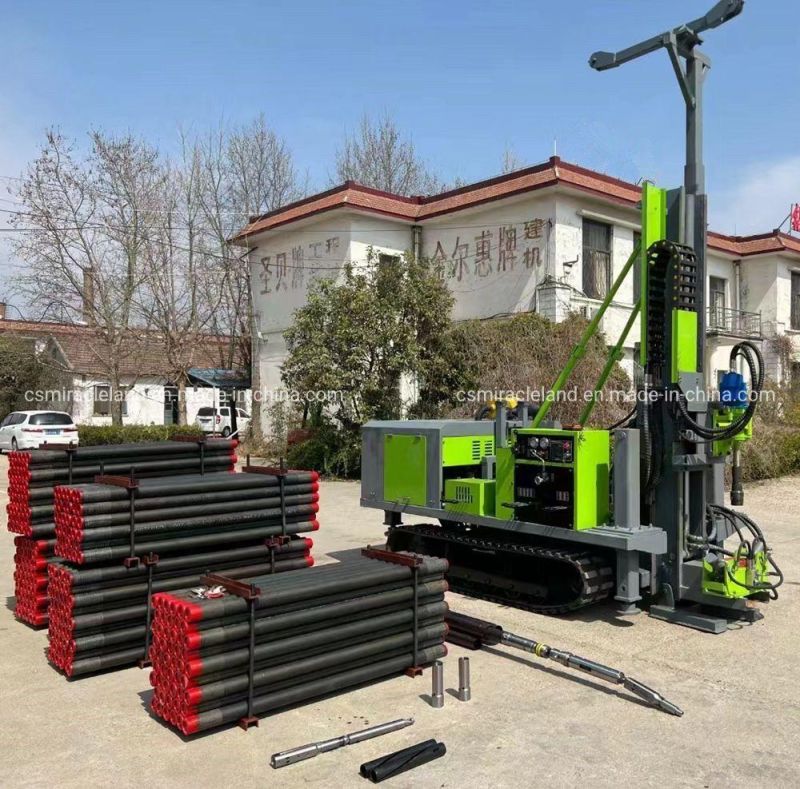 Crawler Mounted Full Hydraulic Power Head Mineral Samples Investigation Exploration Core Drilling Rig