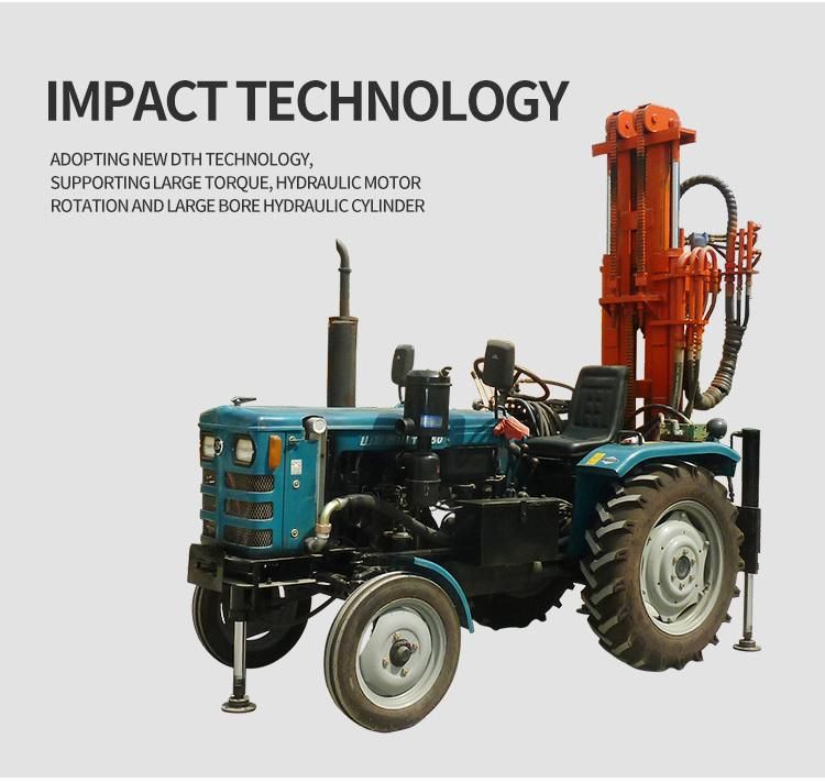 Tractor Mounted Diesel Water Well Rock Drilling Machine Water Well Drilling Rig