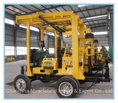 Trailer Mounted Geotechnical Exploration Core Drill Machine/Water Well Borehole Drilling Rig (300m-600m)