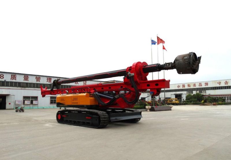 China High Quality 40m Deep Crawler Rotary Drill Machinery Fast Drilling Rig with Cummins Electric Control Turbo-Supercharged Engine