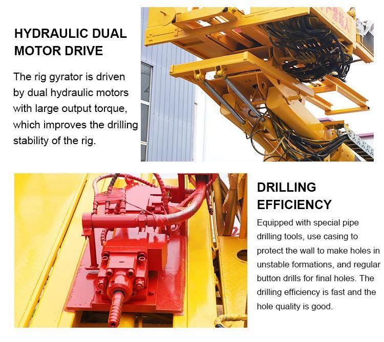 Anchor Digging Pit Poles Quarry Plant Crawler Drilling Rig for Marble Open Pit Mines