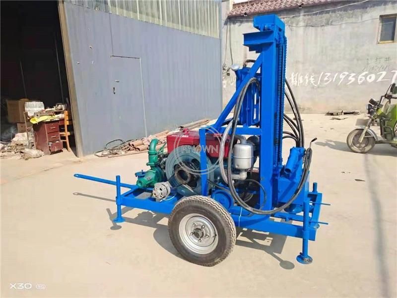 Diesel Water Well Drilling Machine 22HP 100m Drilling Wells Machine Hydraulic Mine Drilling Rig Electric