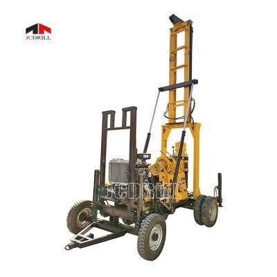 Hot-Selling Four Wheels Trailer Type Water Well Drilling Machine for 400m