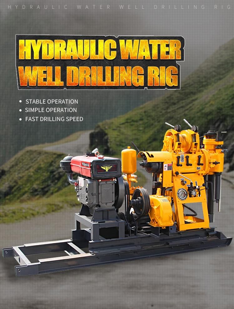 230m Depth Rotary Hydraulic Water Well Drilling Rig Machine