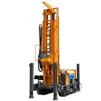 Crawler Mounted Diesel Pneumatic 800m Rock Drill Machine / Water Well Drilling Rig