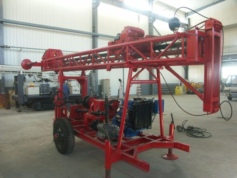 Shallow Well Drilling Rig with Two Wheels