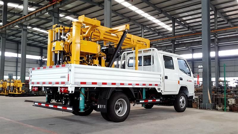 600m Portable Water Well Drilling Rig with Wheels Mounted