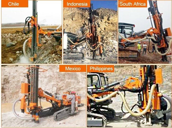 Rated Power 58kw DTH Surface Drill Rig with Adjustable Rotary Speed