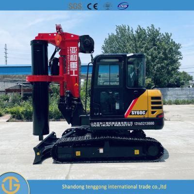 Sheet Pile Driver Drilling Electric Ground Screw Pile Driver Epuipments Dr-60 Middle Rotary Rig Machine