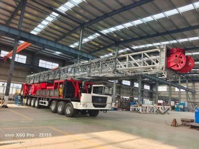 Zj30 Land Oil Drilling Rig Trailer Truck Mounted 180t and Xj750 Workover Rig 3000m Completed Service Drilling Rig Petroleum Equipment