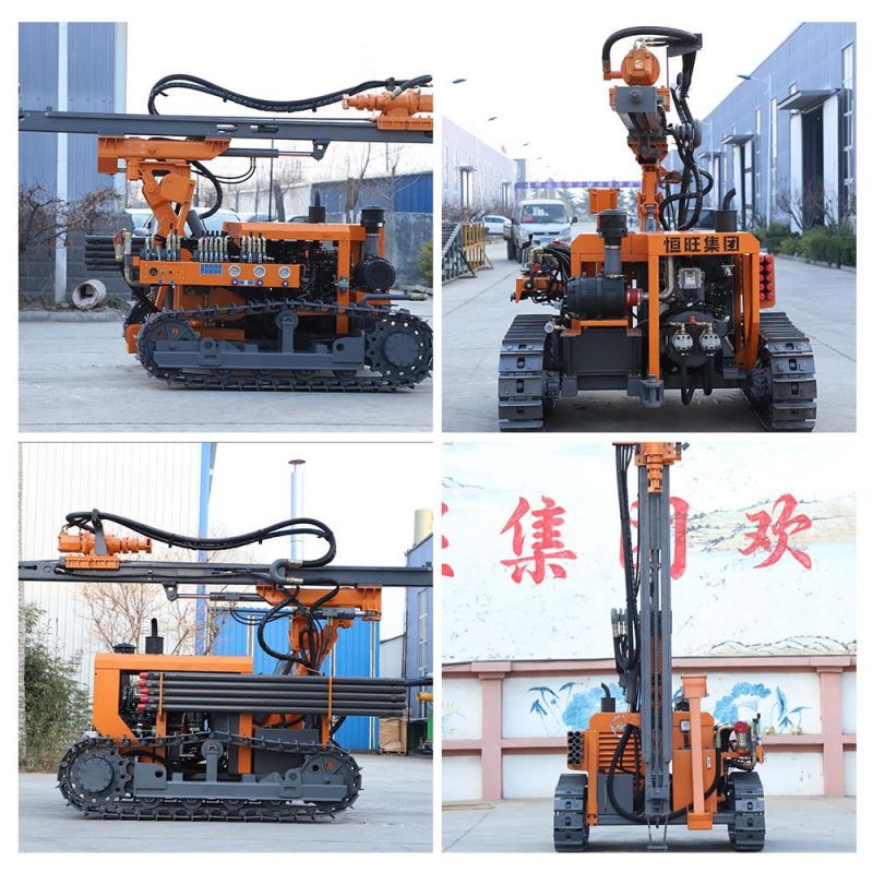 Quarries Mine Ore Crawler Mounted DTH Pneumatic Blast Hole Drill Rig
