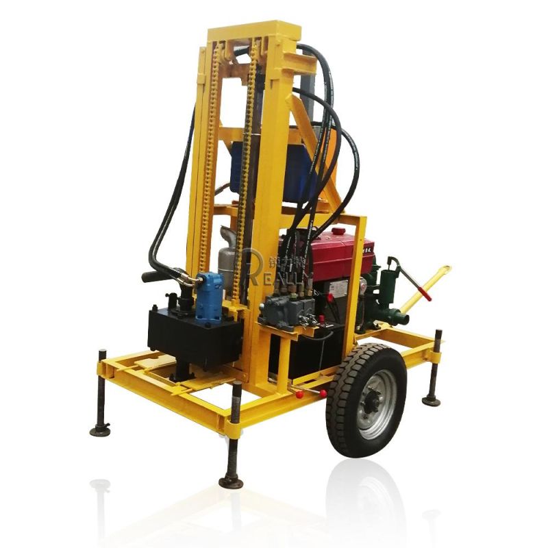 Diesel Drilling Rig Machine 22/35HP Portable Well Drilling Machine 100m Deepth Well Drilling Machine for Sale