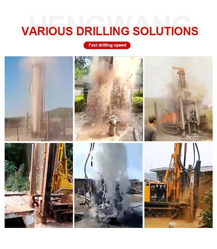 Crawler Pneumatic Water Well Rock Borehole Drilling Rig