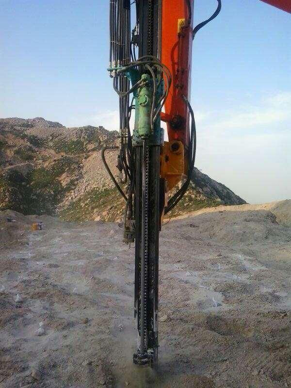 Hydraulic Excavator Mounted Attachment Rock Drilling Rig for Borehole Drilling