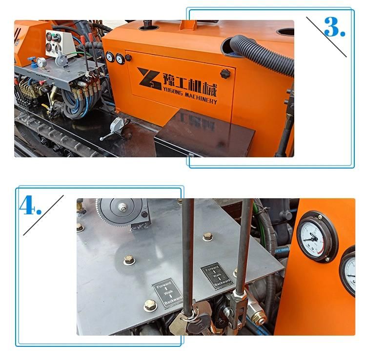 Rotary Table Borehole Crawler Mounted Water Well Drilling Rig Machine 350m