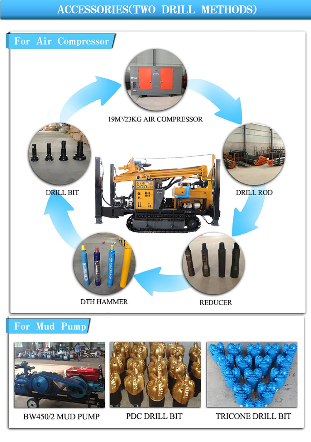 Down The Hole Crawler Portable Water Well Drilling Rig